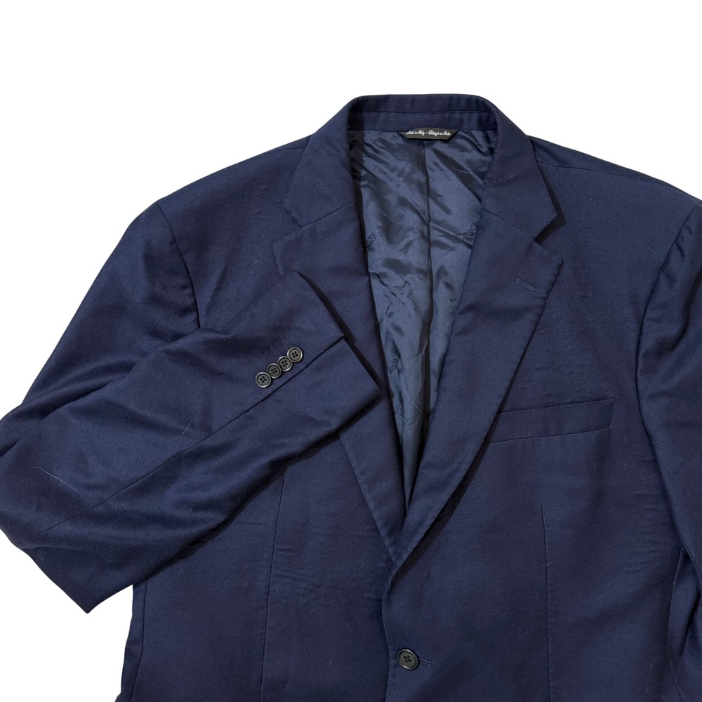 Saks Fifth Avenue Ermenegildo Zegna Heritage Navy Blazer Sport Coat Italy 44